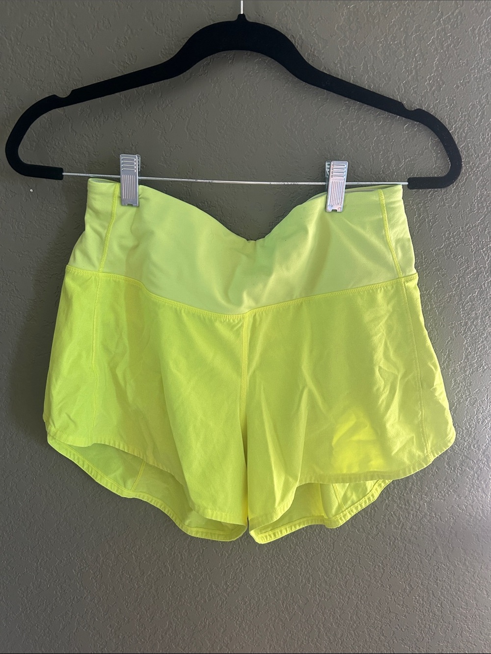 Lululemon Neon Yellow Women's running Shorts